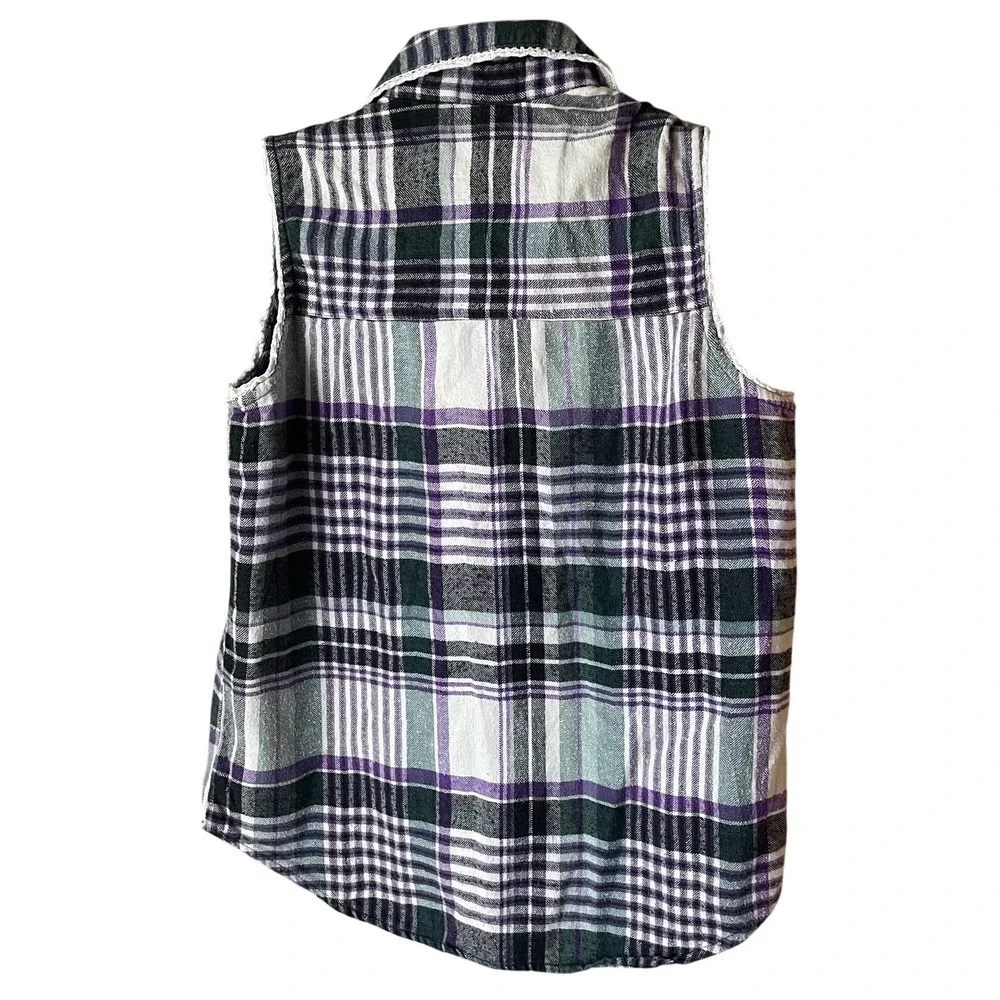 Vintage Malu Malu Purple‎ Flannel Button Up Shirt, L